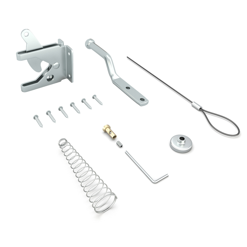 Защелка за ограда с въже, A-тип защелка, материал: въглеродна стомана, повърхностна обработка: пластмасов спрей, модел Small lock with rope, марка Simpson