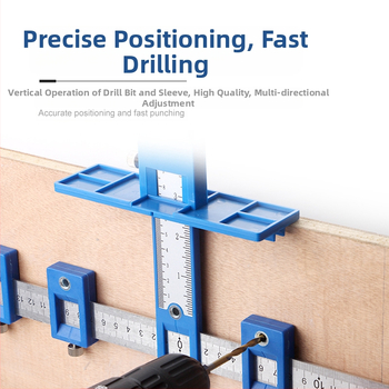 Προσανατολιστής οπών για λαβές | πολυλειτουργικό ξυλουργικό εργαλείο | υλικό: χρωμιο-βάνιο χάλυβας | σετ 5 τεμαχίων | για πόρτες ντουλαπιών