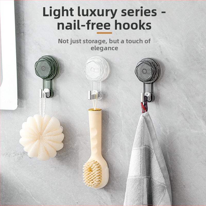 Siurbimo kilpa su pasukamu kabliu, be gręžimo, lipnus laikiklis namų naudojimui, plastikas, vienas kabliukas, apkrova 2 kg