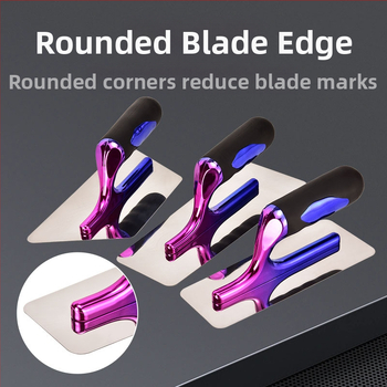 Kehaixin Шпакловачен нож с заоблен ъгъл – неръждаема стомана, модел Putty Scraper, за артистични бои и диатомна кал