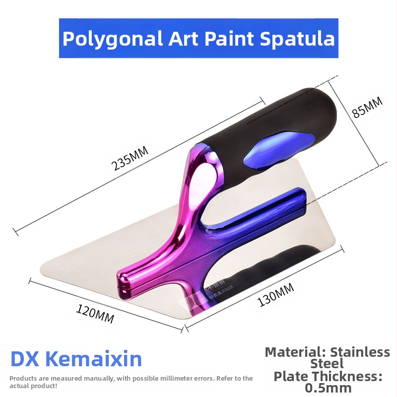 Kehaixin Шпакловачен нож с заоблен ъгъл – неръждаема стомана, модел Putty Scraper, за артистични бои и диатомна кал