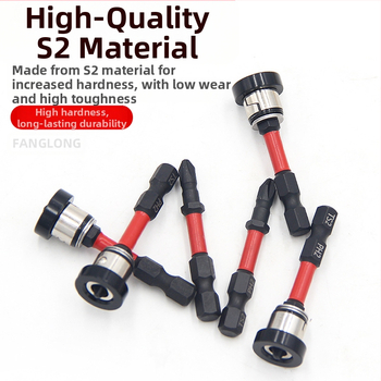 Главичка за позициониране на гипсокартон, регулируема с магнитен пръстен, S2 инструментална стомана, за винтове с кръстосан шлиц в дърводелството и таваните