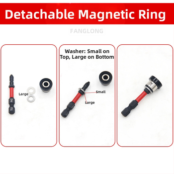 Главичка за позициониране на гипсокартон, регулируема с магнитен пръстен, S2 инструментална стомана, за винтове с кръстосан шлиц в дърводелството и таваните