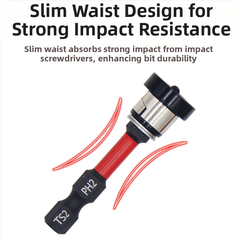 Главичка за позициониране на гипсокартон, регулируема с магнитен пръстен, S2 инструментална стомана, за винтове с кръстосан шлиц в дърводелството и таваните