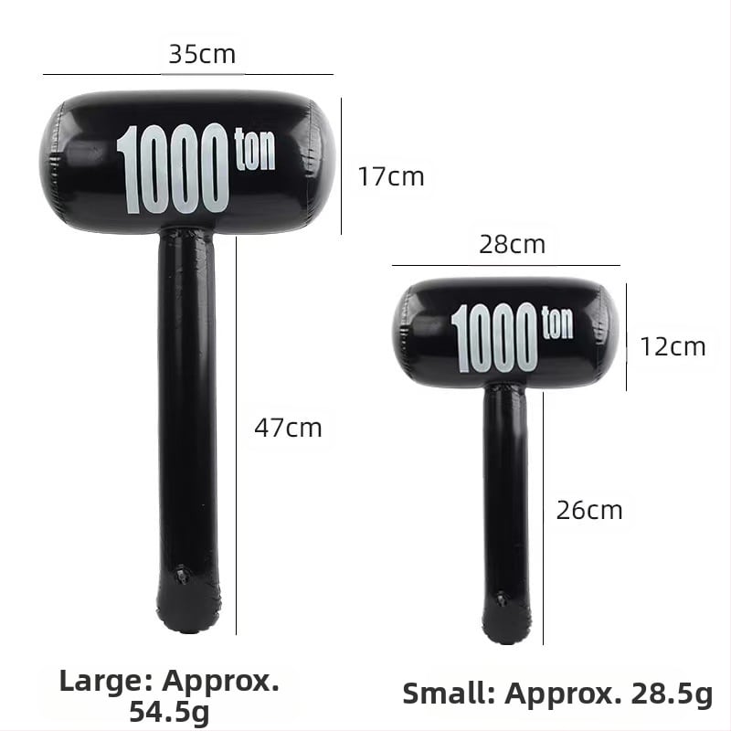 Išpūstas plaktukas vaikams, PVC medžiaga, plastikinė žaisla, tinkamas 4–6 metų vaikams, pakuotė Opp bag