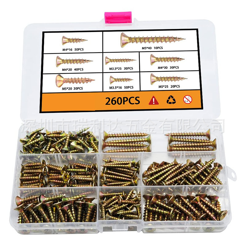 Ruilichang самонарезни винтове със потъваща глава, карбонова стомана, галванизирана повърхност, GB/YB 846, Grade A