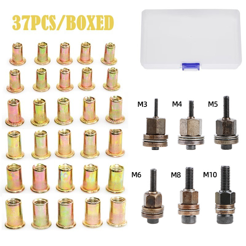 LM83 Σετ nut rivet gun – Γαλβανισμένα/Αλουμίνιο/Ανοξείδωτο, σε κουτί, χειροκίνητο και ηλεκτρικό τράβηγμα