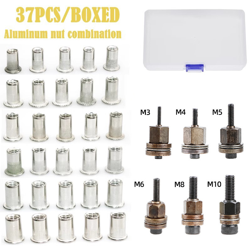 LM83 Σετ nut rivet gun – Γαλβανισμένα/Αλουμίνιο/Ανοξείδωτο, σε κουτί, χειροκίνητο και ηλεκτρικό τράβηγμα