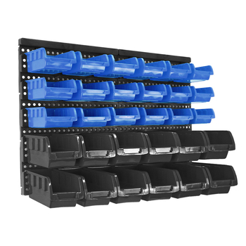 Plastikinė sieninė dalių dėžutė su 30 skyrių varžtams ir elektroninėms dalims, VCAN HT-B010, PP medžiaga, svoris 2,2 kg