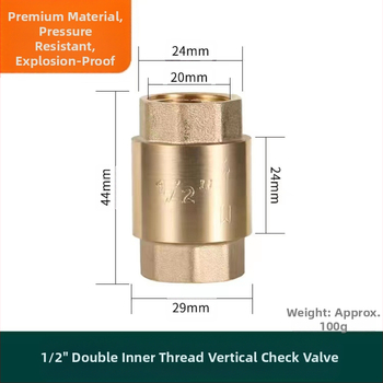 Sárgaréz függőleges visszafolyás-szelep vízvezetékhez, modern minimalist stílus