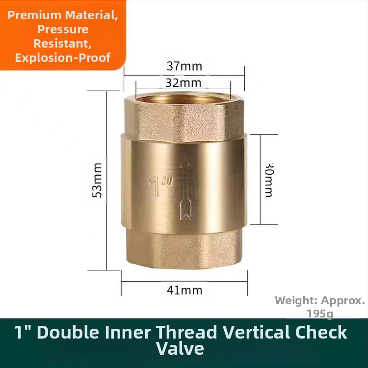 Sárgaréz függőleges visszafolyás-szelep vízvezetékhez, modern minimalist stílus