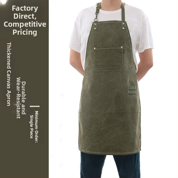 Vászon kötény készlet, ujj nélküli, szennyeződés elleni, modern letisztult stílus, testreszabható