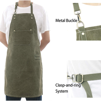 Vászon kötény készlet, ujj nélküli, szennyeződés elleni, modern letisztult stílus, testreszabható