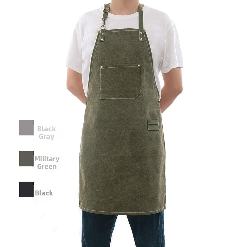 Vászon kötény készlet, ujj nélküli, szennyeződés elleni, modern letisztult stílus, testreszabható