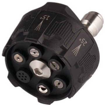 Šeši viename greitos jungties aukšto slėgio plovimui, vyriško galo jungtis, iš inžinerinės plastiko, prekės ženklas Regg, automobilių plovimui