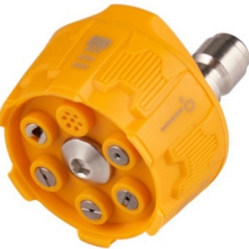 Šeši viename greitos jungties aukšto slėgio plovimui, vyriško galo jungtis, iš inžinerinės plastiko, prekės ženklas Regg, automobilių plovimui