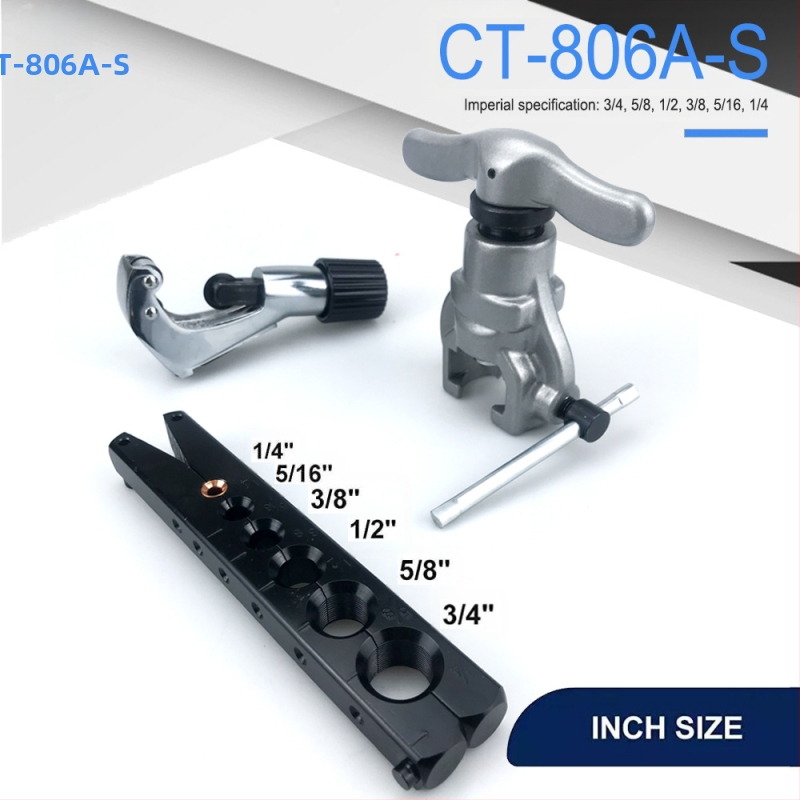 CT-806A-S Ekscentrični proširivač cijevi sa 6 rupa, set od 3 komada, alat za flareiranje bakrenih cijevi