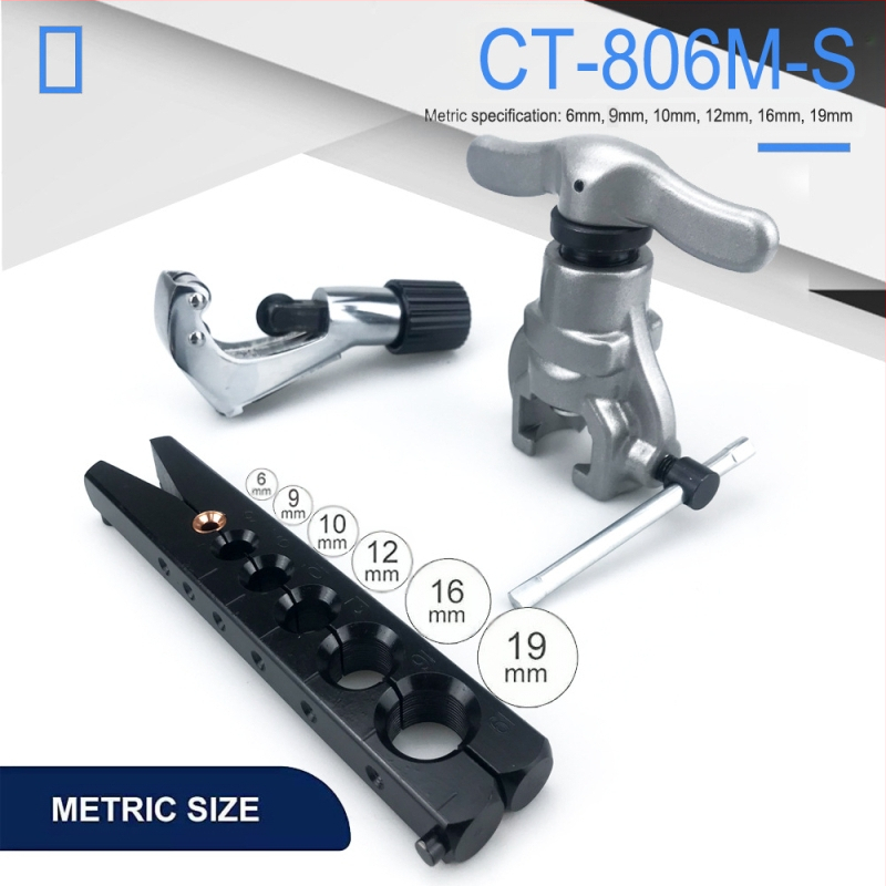 CT-806A-S Ekscentrični proširivač cijevi sa 6 rupa, set od 3 komada, alat za flareiranje bakrenih cijevi