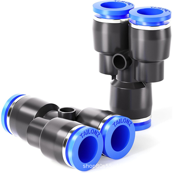 Πλαστικός συνδετήρας ταχείας σύνδεσης, Υ-τύπου διασταύρωση τεσσάρων κατευθύνσεων, ευθεία διέλευση, για εξοπλισμό αυτοματοποίησης, γεωργία, μεταφορά αερίου, MY