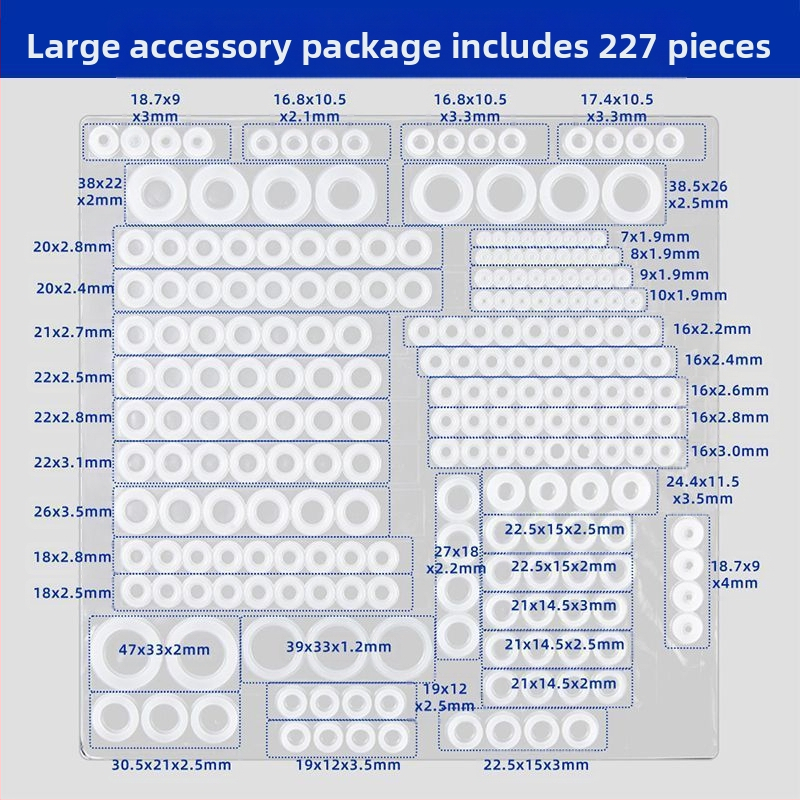 Csap- és zuhanycsőhöz való gumi tömítés, sík O-gyűrű, fagyálló, magas hőmérséklet-tűrés