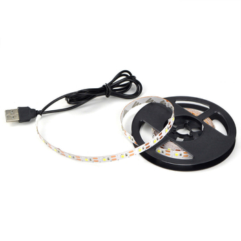 LED juostelė televizoriaus fono apšvietimui, 5V įėjimo įtampa, 3528 LED, 60 LED, 180° kampas, nuotolinio valdymo pultas (24 mygtukų)