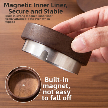 Κυκλικό τασάκι από ακακιά με ξύλινο καπάκι, μοντέρνο μινιμαλιστικό στυλ, κατάλληλο για οικιακή χρήση και επιχειρηματικά δώρα.