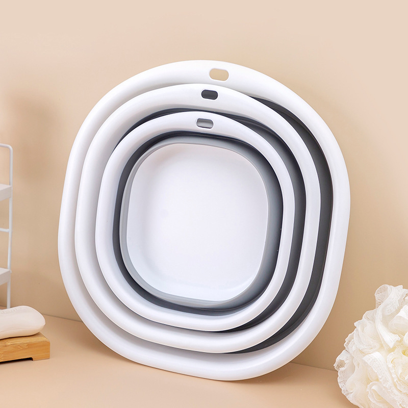 Πτυσσόμενη λεκάνη για πλύσιμο προσώπου για οικιακή χρήση και φοιτητικό διαμέρισμα, φορητή πλαστική λεκάνη (Zhejiang, 2022, πτυσσόμενο, απλό)