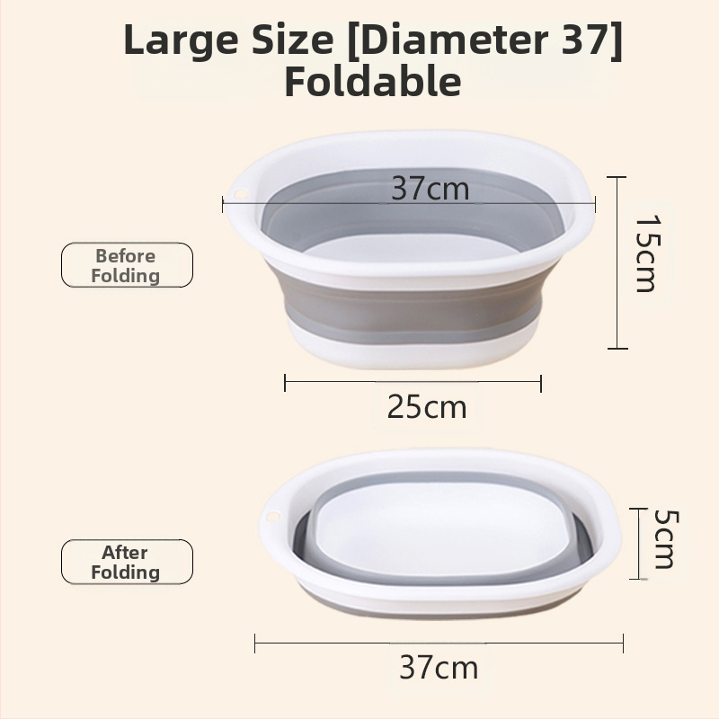Salokāma sejas mazgāšanas panna mājsaimniecībai un studentu kopmītnēm, pārvietojama, plastmasas (Zhejiang, 2022, salokāma, vienkārša)