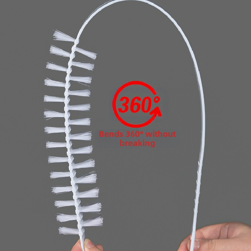 Čistiaca kefa na bubon práčky s dlhými štetinami na vnútornú stenu a valec — plastová, bez demontáže