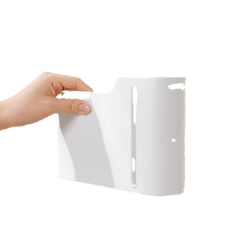 Κουζίνας τοίχου ράφι αποθήκευσης για φιλμ τροφίμων και σακούλες σκουπιδιών — πολυλειτουργικό, χωρίς εγκατάσταση, πλαστικό, μοντέρνο μινιμαλιστικό στυλ, 2024