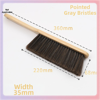 Guļamistabas suka ar koka korpusu un maigām rayon šķiedrām putekļu noņemšanai — piemērota dīvāniem un gultām, 120 gab./kartons