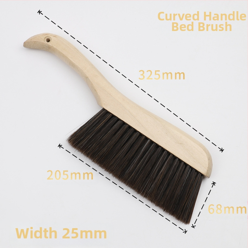 Guļamistabas suka ar koka korpusu un maigām rayon šķiedrām putekļu noņemšanai — piemērota dīvāniem un gultām, 120 gab./kartons