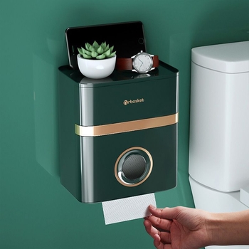 Стенно монтирана водоустойчива кутия за тоалетна хартия, пластмасова, Nordic стил, с WATERMARK сертификат