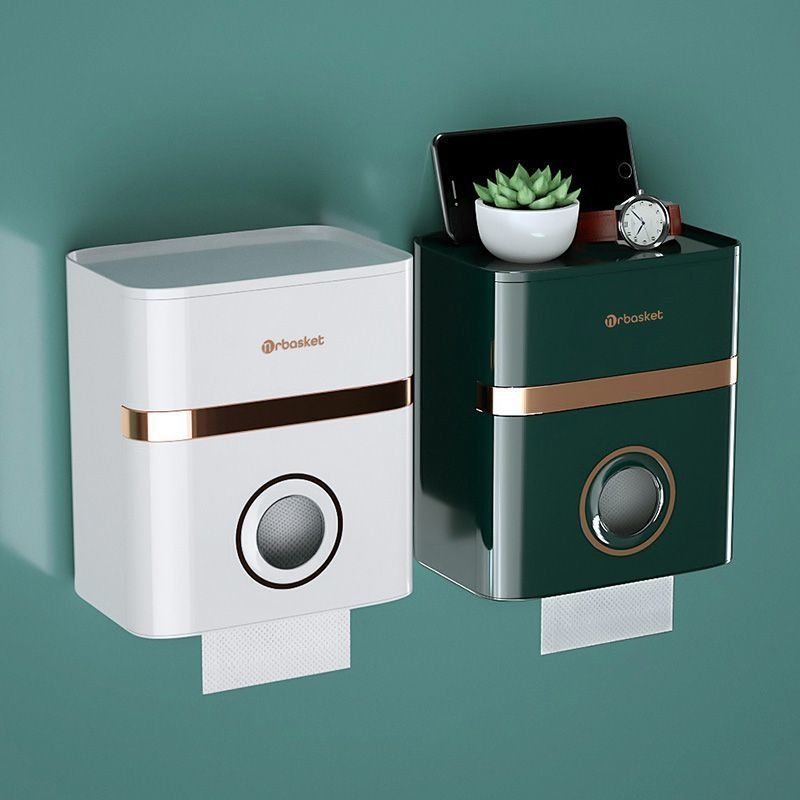 Стенно монтирана водоустойчива кутия за тоалетна хартия, пластмасова, Nordic стил, с WATERMARK сертификат