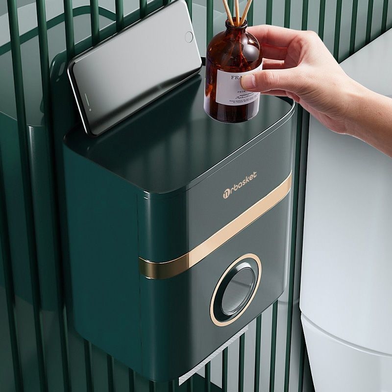 Стенно монтирана водоустойчива кутия за тоалетна хартия, пластмасова, Nordic стил, с WATERMARK сертификат