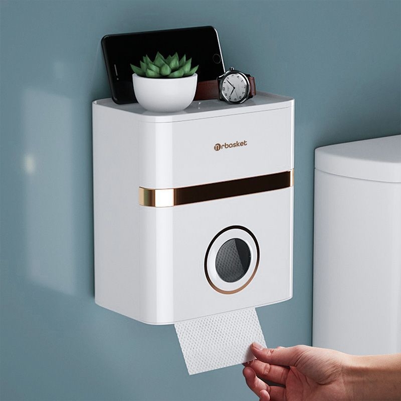 Стенно монтирана водоустойчива кутия за тоалетна хартия, пластмасова, Nordic стил, с WATERMARK сертификат