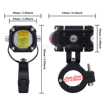 Φωτιστικό LED μοτοσικλέτας Devil Eye - σώμα αλουμίνιο+PC, 30W, 9-80V, 5000LM