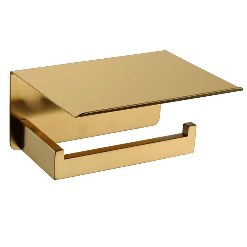 Steninis kombinuotos ritinio popieriaus laikiklis ir servetėlių dėžutė iš 304 nerūdijančio plieno, šlifuotas paviršius, montavimas be skylučių