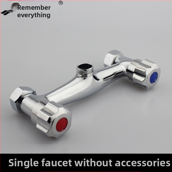 Į sieną įmontuojamas dviejų valdymų karšto ir šalto vandens maišytuvas su vario korpusu, paslėpta įranga — Modelis QJD-XBD; darbinis slėgis 0,6 MPa; karšto vandens temperatūra iki 90°C.