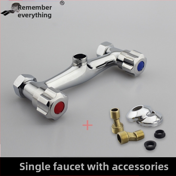 Į sieną įmontuojamas dviejų valdymų karšto ir šalto vandens maišytuvas su vario korpusu, paslėpta įranga — Modelis QJD-XBD; darbinis slėgis 0,6 MPa; karšto vandens temperatūra iki 90°C.