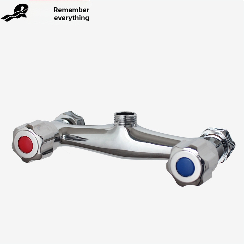 Вградена в стената двойно управление смесител за гореща и студена вода с медено тяло за баня, скрит монтаж — модел QJD-XBD; работно налягане 0,6 MPa; температура на горещата вода до 90°C.