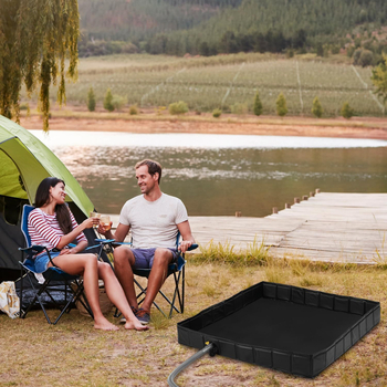 hrq-001 Разгъваема PVC външен воден басейн и душ тава, квадратна форма, за палатка