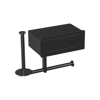 Vonios kambario popieriaus laikiklis ir saugojimo lentyną – nerūdijantis plienas + plastikas, dažyta paviršius, šiuolaikinis minimalistinis stilius