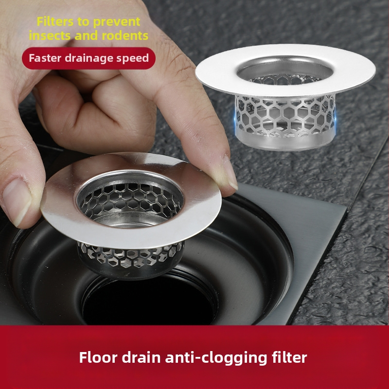 Rongfeng MPGLW-06 304 неръждаема стомана филтър за дренаж на мивката, падащ тип, филтриране