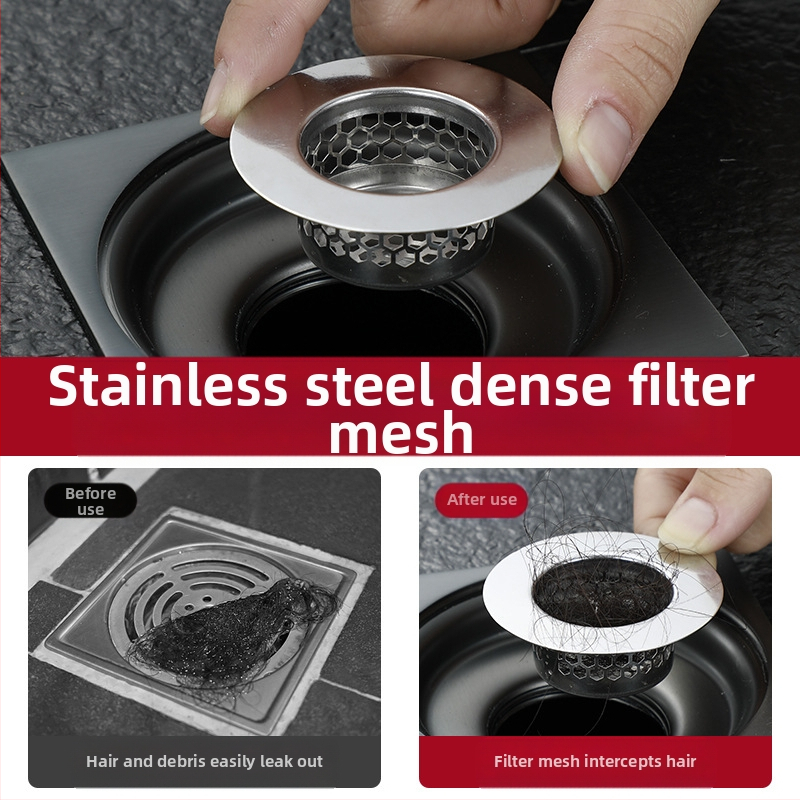 Rongfeng MPGLW-06 304 неръждаема стомана филтър за дренаж на мивката, падащ тип, филтриране