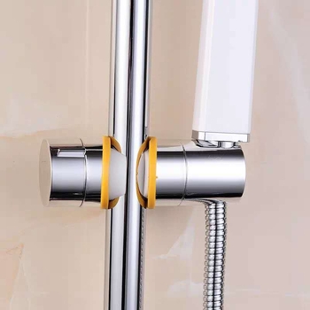 Nerūdijančio plieno dušo sėdynė su slydimo gaubtu ir kėlimo strypo baze