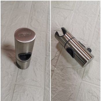 Nerūdijančio plieno dušo sėdynė su slydimo gaubtu ir kėlimo strypo baze