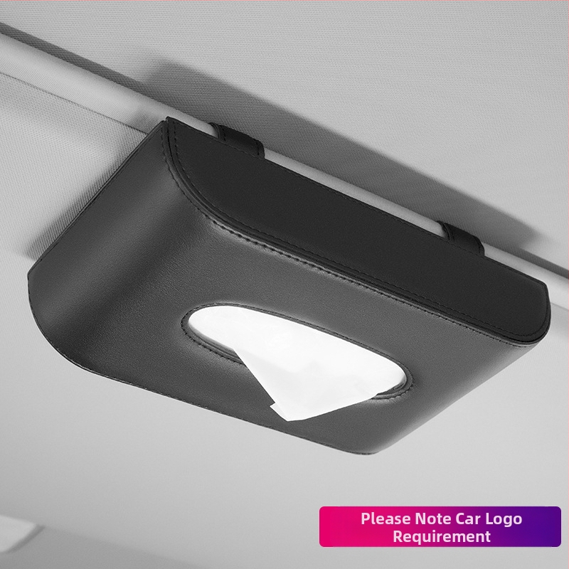 Δερμάτινο κουτί χαρτομάντηρων αυτοκινήτου, κρεμάμενο από την ηλιοπροστασία ή την οροφή, εσωτερικό αξεσουάρ αυτοκινήτου, προσαρμόσιμο, προέλευση Γκουανγκζού