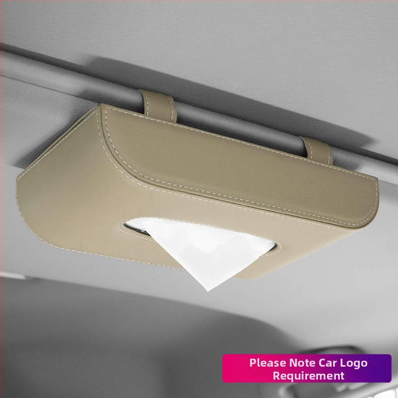 Δερμάτινο κουτί χαρτομάντηρων αυτοκινήτου, κρεμάμενο από την ηλιοπροστασία ή την οροφή, εσωτερικό αξεσουάρ αυτοκινήτου, προσαρμόσιμο, προέλευση Γκουανγκζού