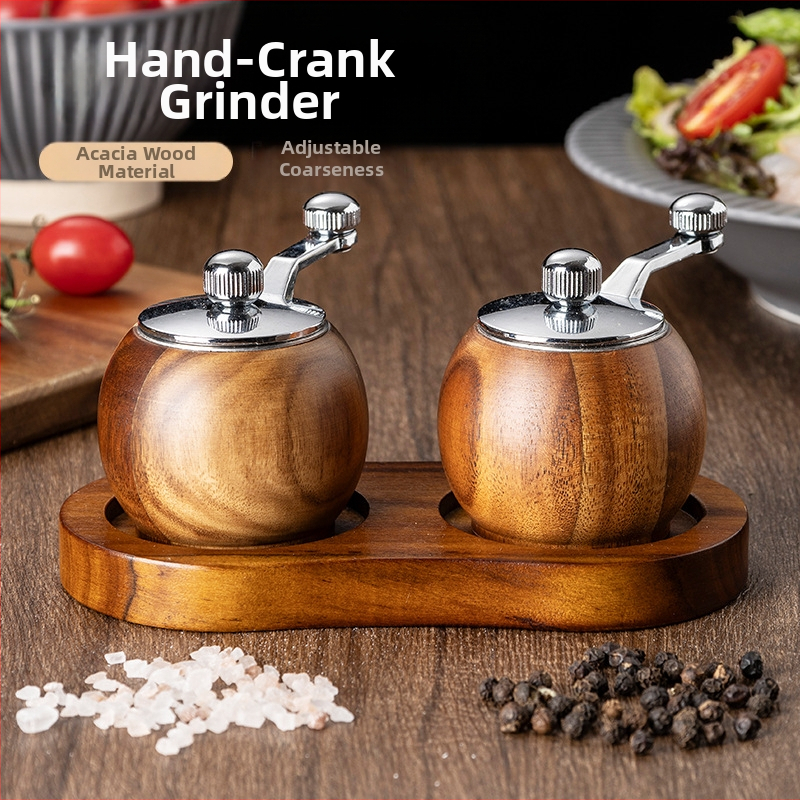 Rankinis pipirų malūnėlis su keramnine šerdimi, druskos ir pipirų malimui, daugiafunkcinis virtuvės įrankis (keraminė šerdis, rankinis veikimas, galimybė pridėti logotipą)